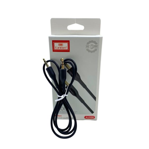 CABLES AUXILIAR 3.5 MM A 3.5 MM 1M 100 CM ET-AUX08 EARLDOM NEGRO