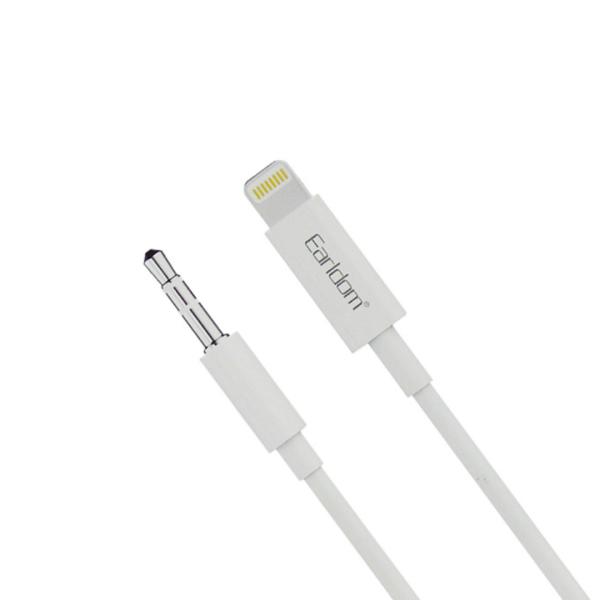 CABLES AUXILIAR 3.5 MM A LIGHTINING IPHONE  1M 100 CM ET-AUX29 EARLDOM BLANCO