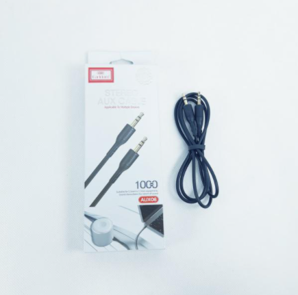 CABLES AUXILIAR 3.5 MM A 3.5 MM 1M 100 CM ET-AUX08 EARLDOM NEGRO