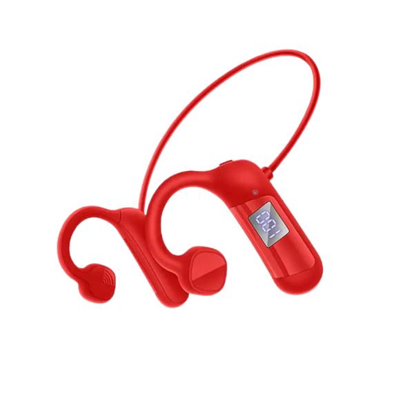 AUDIFONOS MANOS LIBRES BLUETOOTH DEPORTIVO AKZ-G1 MICRO SD REAL BASS  STEREO MP3 SPORT COLOR ROJO
