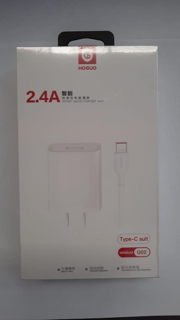 CARGADOR CUBO CASA HOGUO G02 CON CABLE TIPO-C