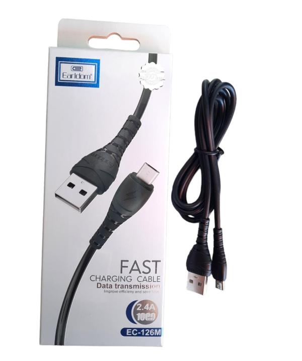 CABLES USB MICRO V8  EC-126M EARLDOM NEGRO