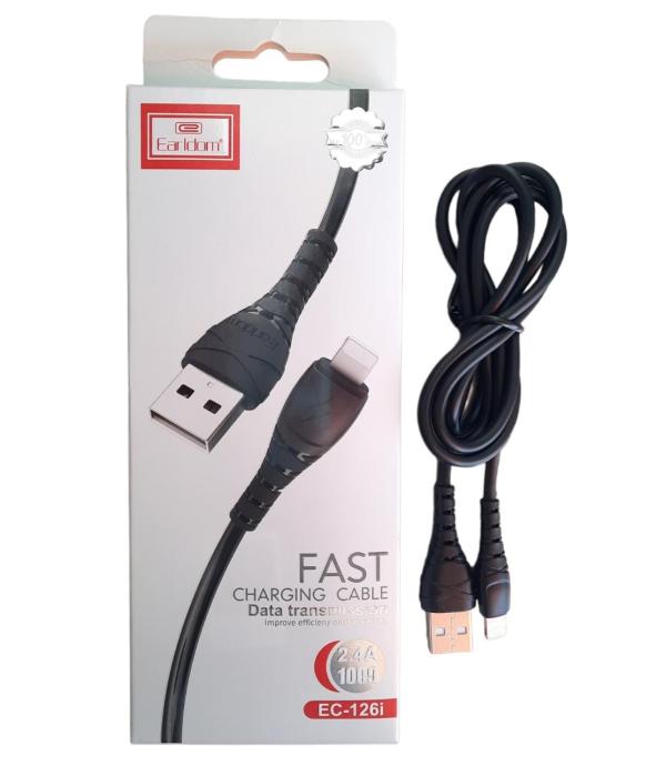 CABLES USB LIGHTNING IPHONE  EC-126I EARLDOM NEGRO