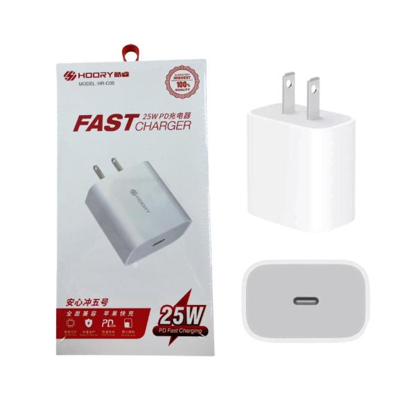 CARGADOR CUBO CASA PD 25w TIPO C  HOORY HR-C05 BLANCA