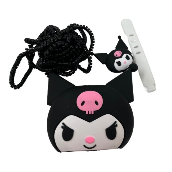 ESTUCHE PARA PROTECTOR DE SILICON PARA CARGADOR Y CABLE COLOR KURUMI