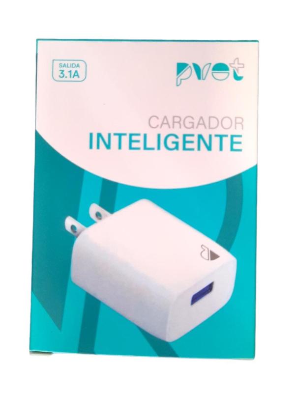 CARGADOR CUBO CASA LISO 3.1A  USB  PVOT