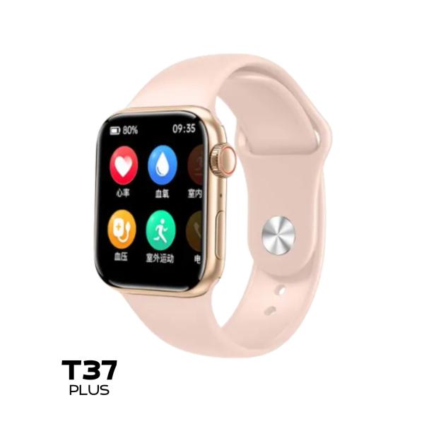 RELOJ INTELIGENTE SMART WATCH T37 PLUS COLOR ROSADO
