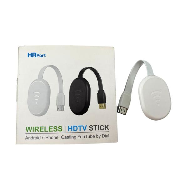 TV BOX TIPO CHROMECAST PARA PANTALLAS SISTEMA MULTIMEDIA BLANCO