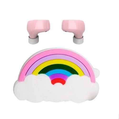 AUDIFONOS MANOS LIBRES BLUETOOTH TWS AIRPODS KR-3500 COLOR NUBE ARCOIRIS
