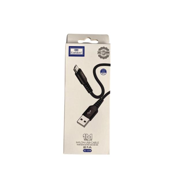 CABLES USB MICRO V8  EC-121M EARLDOM NEGRO