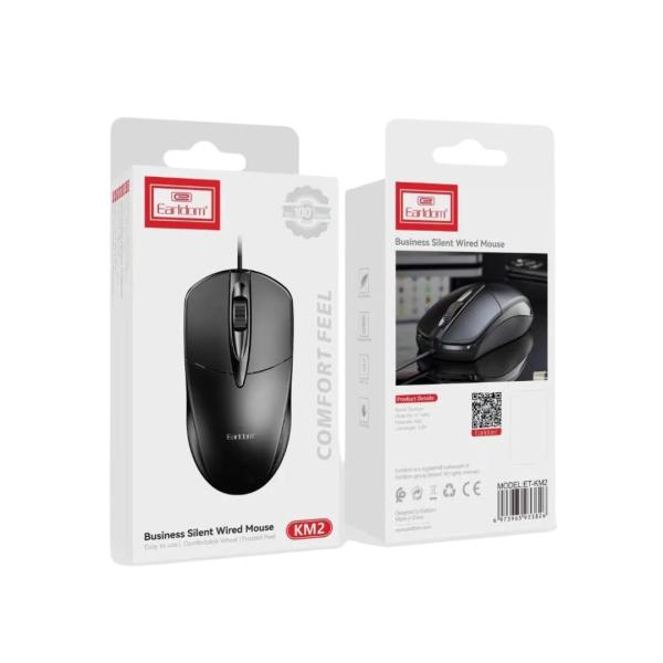 MOUSE PARA COMPUTADORA  ET-KM2 EARLDOM NEGRO