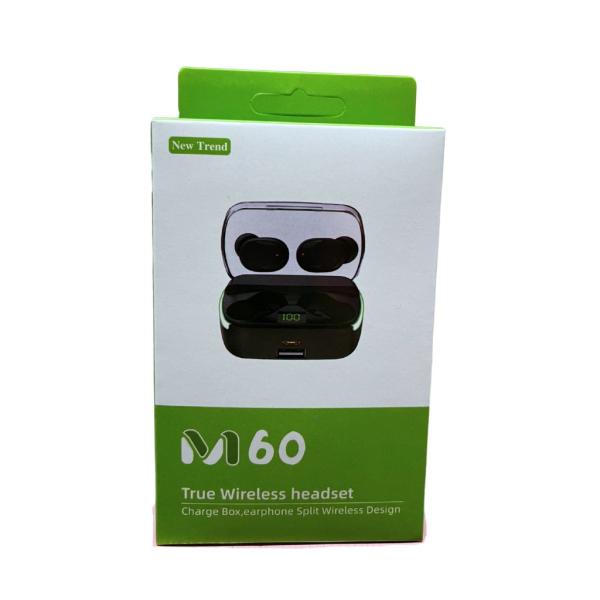 AUDIFONOS MANOS LIBRES BLUETOOTH TWS AIRPODS M60 MINI NEGRO