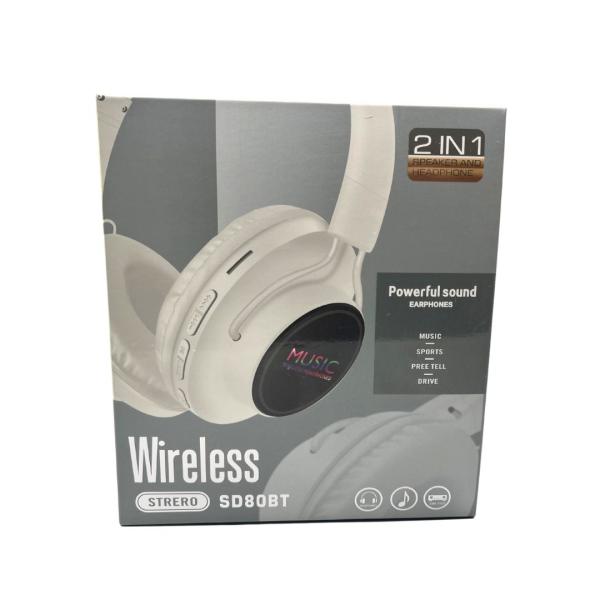 AUDIFONOS INALAMBRICO SD80BT BLANCO