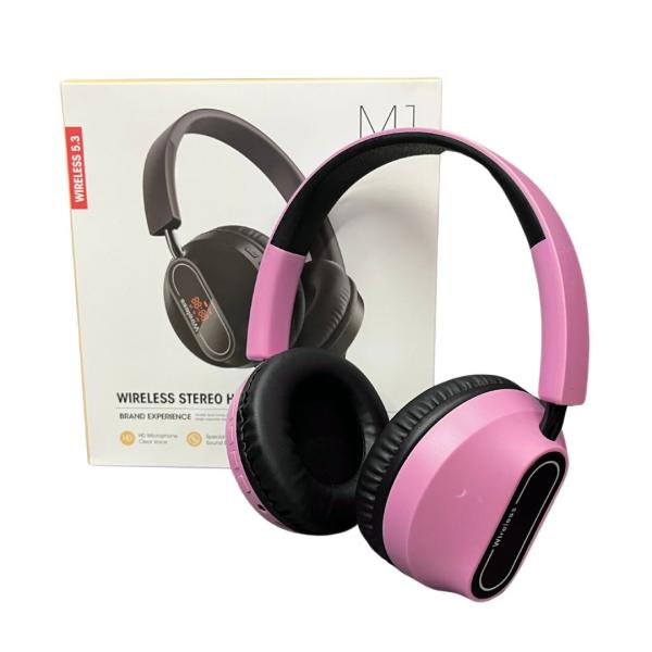 AUDIFONOS BLUETOOTH M1 ROSADO