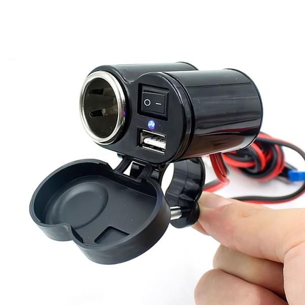 CARGADOR DE MOTO NEGRO 6