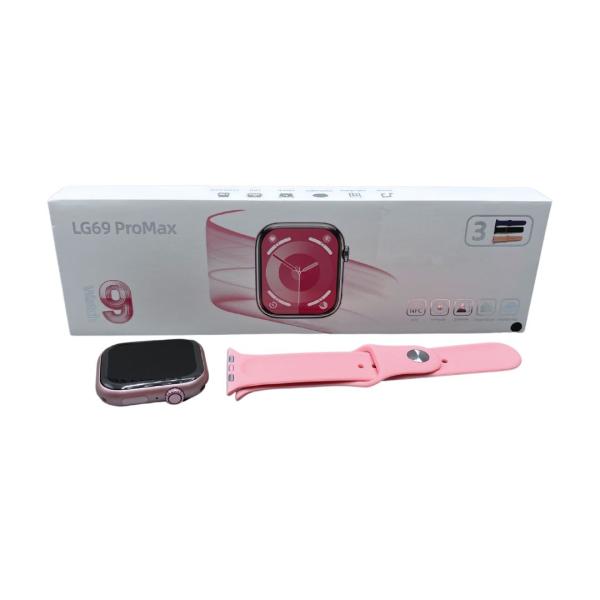 RELOJ INTELIGENTE SMART WATCH LG69 PRO MAX ROSADO
