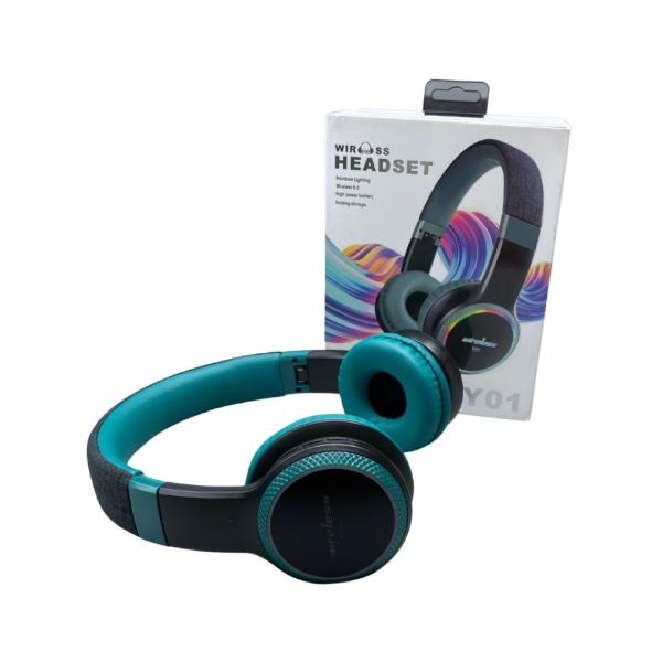 AUDIFONOS MANOS LIBRES BLUETOOTH STEREO MP3 WIRELESS Y01 VERDE