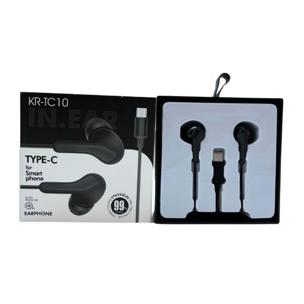 AUDIFONOS MANOS LIBRES CON CABLE STEREO MP3 KR TC10 NEGRO