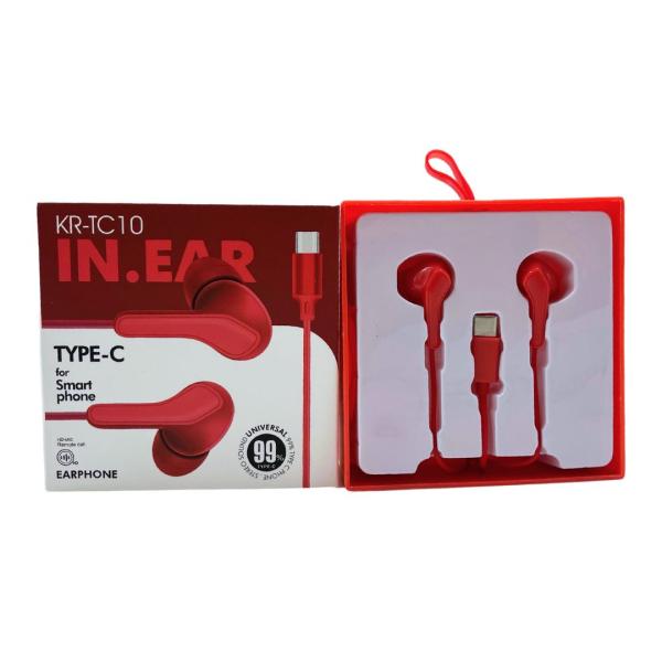 AUDIFONOS MANOS LIBRES CON CABLE STEREO MP3 KR TC10 ROJO