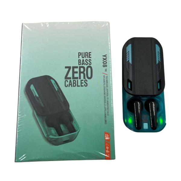 AUDIFONOS MANOS LIBRES BLUETOOTH TWS AIRPODS INPODS YX08 VERDE CON NEGRO