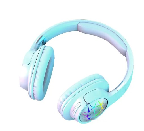 AUDIFONOS MANOS LIBRES BLUETOOTH STEREO MP3 K500 CELESTE