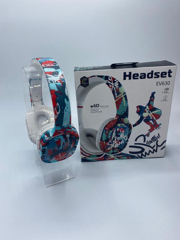AUDIFONOS INALAMBRICOS CON SONIDO DE CHOQUE EV630 AZUL