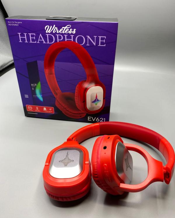 AUDIFONOS INALAMBRICO EV-621 ROJO