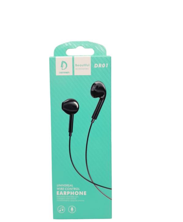 AUDIFONOS MANOS LIBRES CON CABLE STEREO MP3 DENMEN TDR01 NEGRO