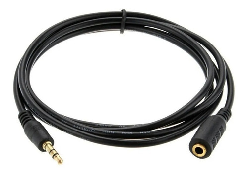 CABLE ADAPTADOR 3.5MM DE MACHO A HEMBRA 5 METROS NEGRO