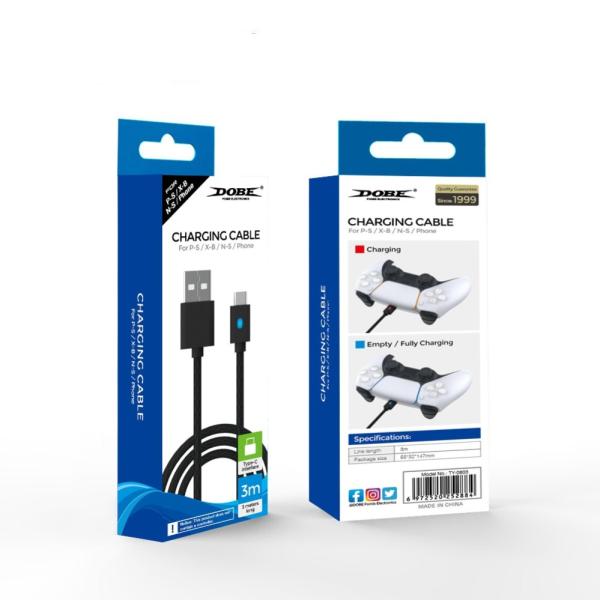 CABLE USB A TIPO C PLAY STATION 4 PS5 DOBE