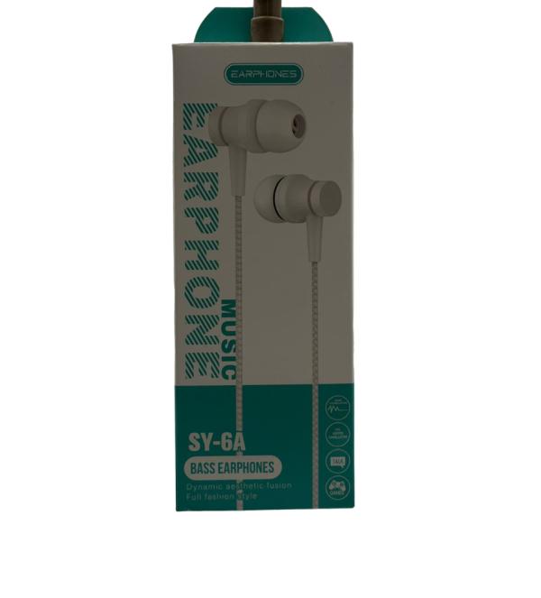 AUDIFONOS MANOS LIBRES SALIDA  3.5 SY6A BLANCO