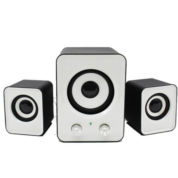 BOCINA PARLANTE PARA COMPUTADORA PAREJA FT-202 BLANCO