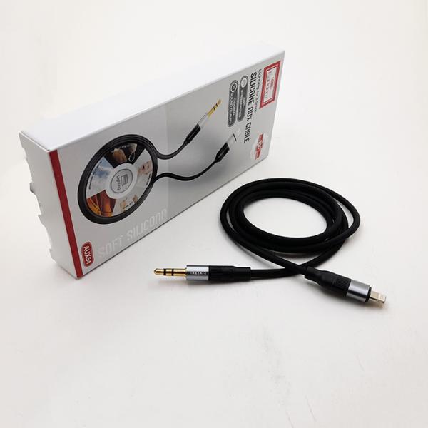 CABLES AUXILIAR 3.5 MM A TIPO C  CON CONTROL DE VOLUMEN Y MANOS LIBRES 1M 100 CM ET-AUX54 EARLDOM NEGRO