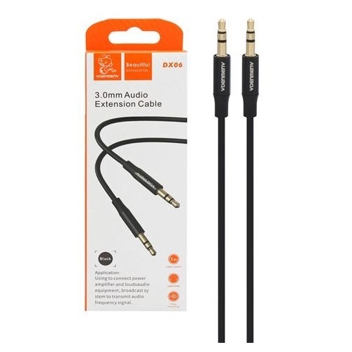 CABLES AUXILIAR 3.5 MM DX06 NEGRO