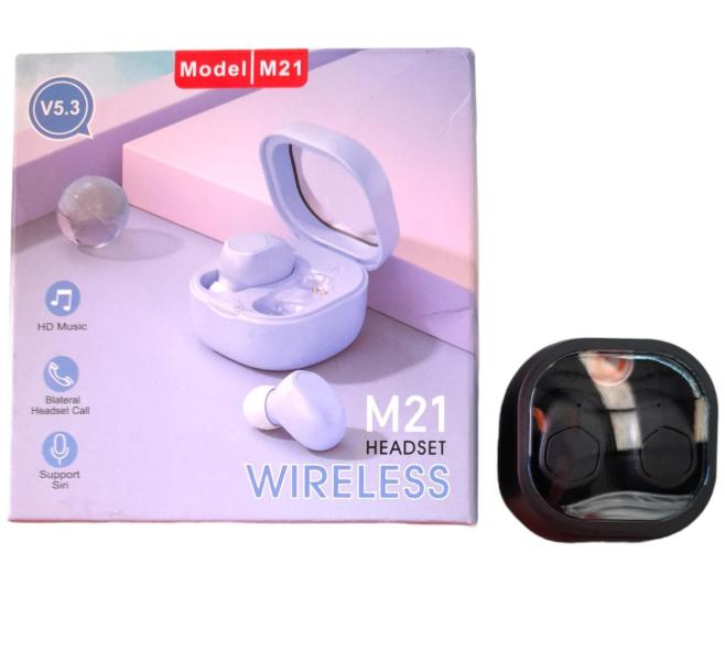 AUDIFONOS MANOS LIBRES BLUETOOTH TWS AIRPODS INPODS M21 COLOR NEGRO