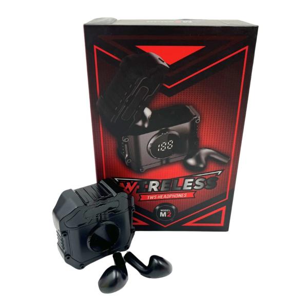 AUDIFONOS MANOS LIBRES BLUETOOTH TWS AIRPODS INPODS M2 COLOR NEGRO