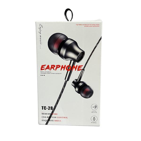 AUDIFONOS MANOS LIBRES CON CABLE STEREO MP3  TC-28 NEGRO
