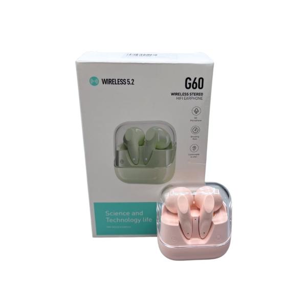 AUDIFONOS MANOS LIBRES BLUETOOTH G60 ROSADO