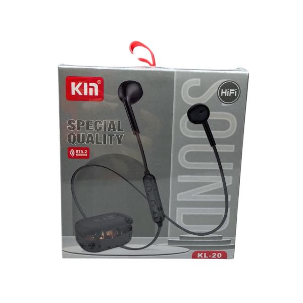 AUDIFONOS MANOS LIBRES BLUETOOTH DEPORTIVO KL20 NEGRO