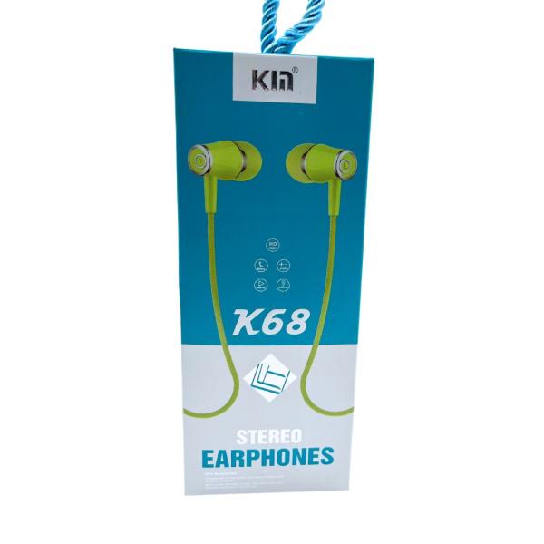 AUDIFONOS MANOS LIBRES CON CABLE K68 VERDE