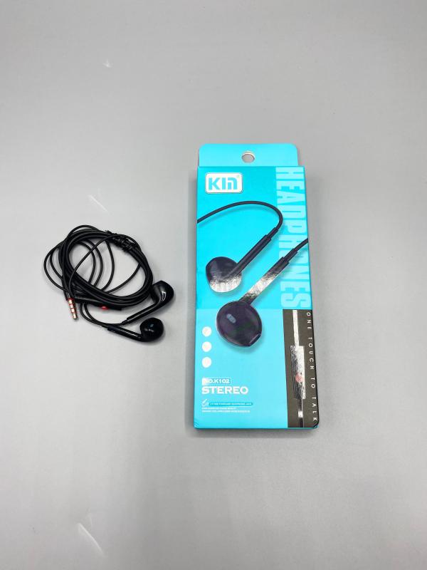 AUDIFONOS MANOS LIBRES CON CABLE K102 NEGRO