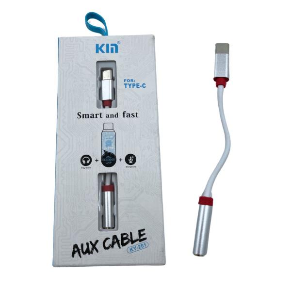 ADAPTADOR AUXILIAR  TIPO-C A CONECTOR 3.5 MM KY201