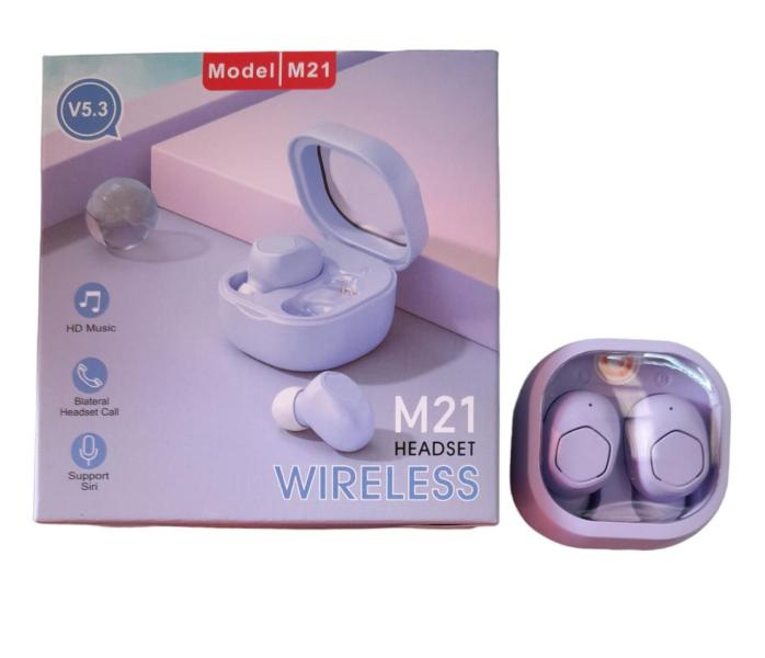 AUDIFONOS MANOS LIBRES BLUETOOTH TWS AIRPODS INPODS M21 COLOR MORADO