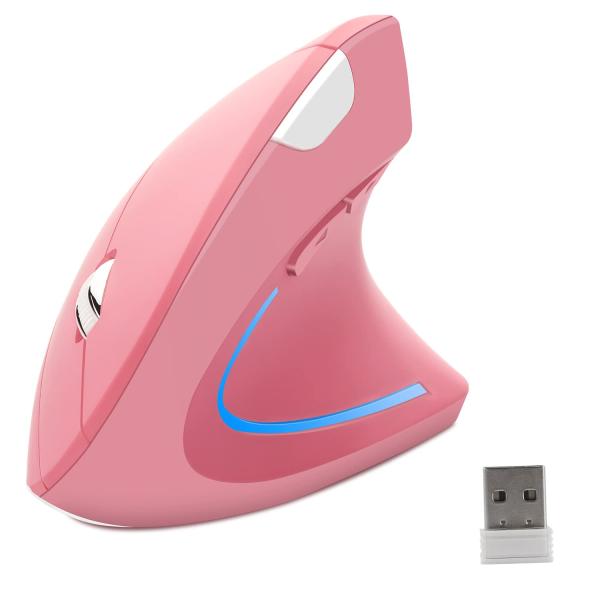 MOUSE PARA COMPUTADORA ERGONOMICO ROSADO