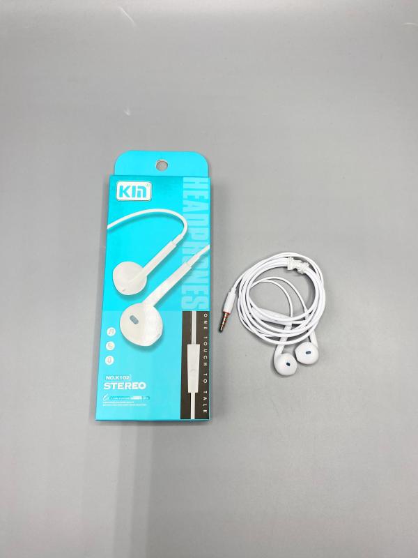 AUDIFONOS MANOS LIBRES CON CABLE K102 BLANCO