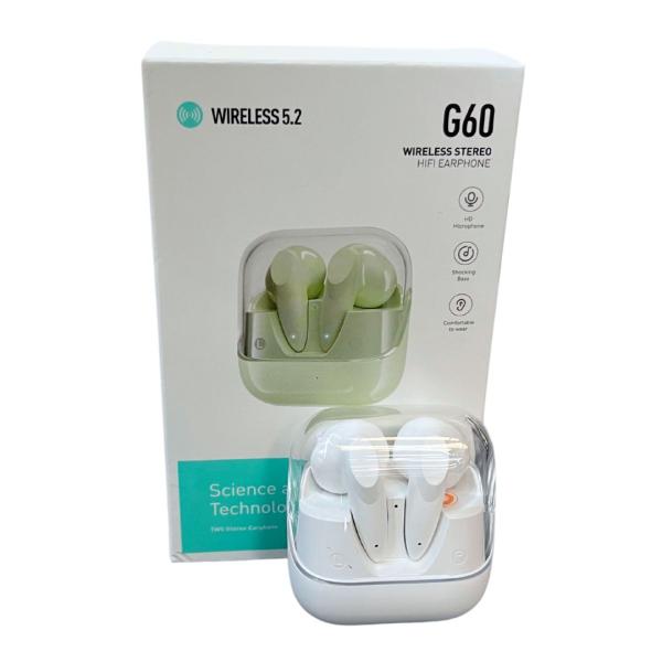 AUDIFONOS MANOS LIBRES BLUETOOTH G60 BLANCO