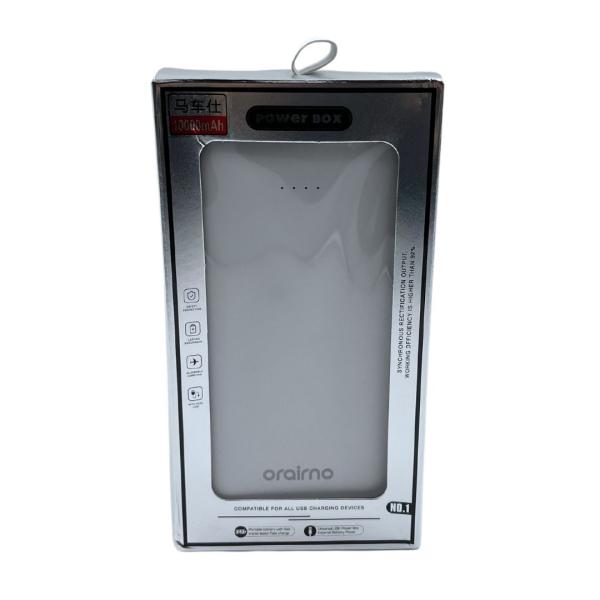 BATERIA DE EMERGENCIA. POWER BANK MODELO M62 10.000 mAh ORAIMO BLANCO