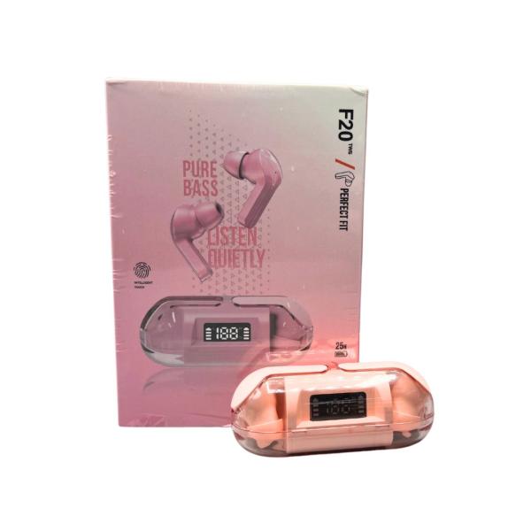 AUDIFONOS MANOS LIBRES BLUETOOTH F20 ROSADO