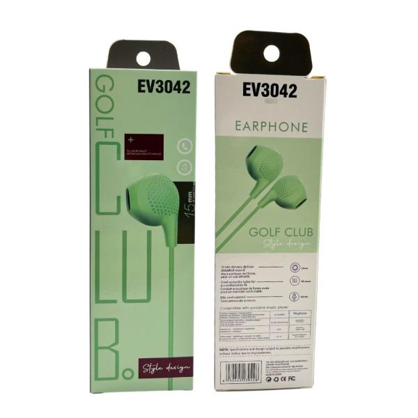AUDIFONOS MANOS LIBRES SALIDA  3.5 EV3042 VERDE