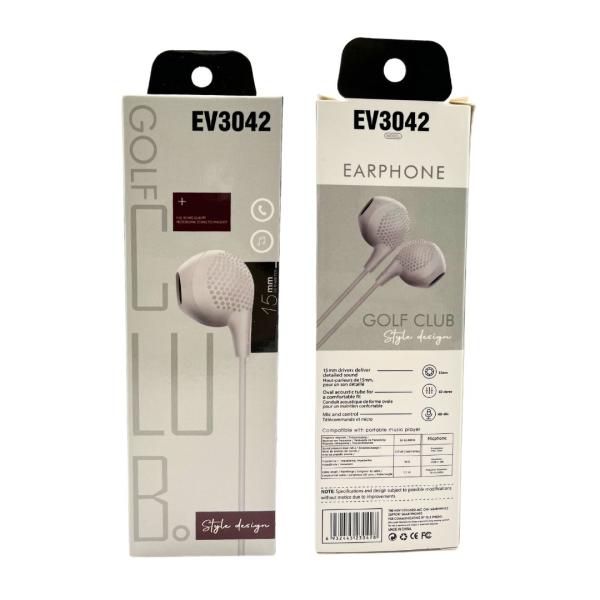 AUDIFONOS MANOS LIBRES SALIDA  3.5 EV3042 BLANCO